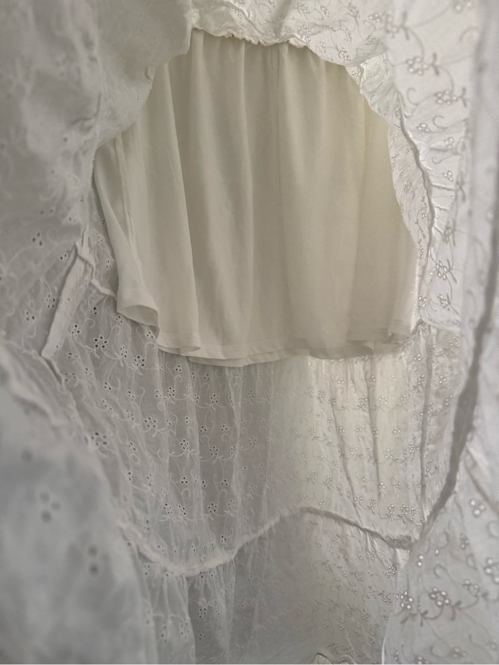 Aeropostale White Tiered Eyelet Maxi Skirt - Picture 4 of 4